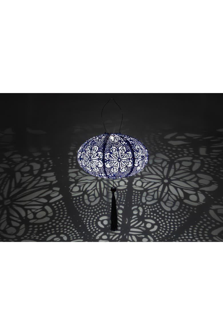 Soji Stella - Tassel Oval - Solar Lantern, Alternate, color, Blue