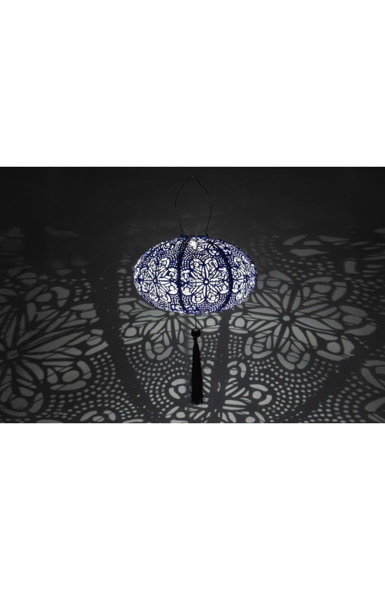 Allsop Home & Garden Soji Stella - Tassel Oval - Solar Lantern, Alternate, color, Blue