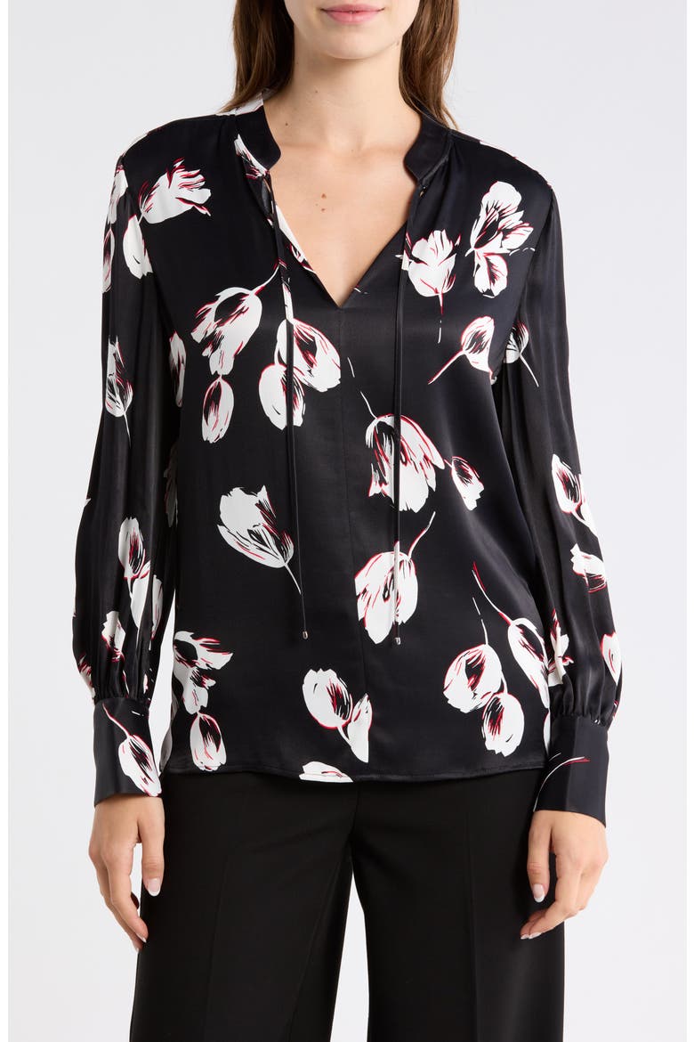 Barabi Woven Top, Main, color, BLACK FLORAL