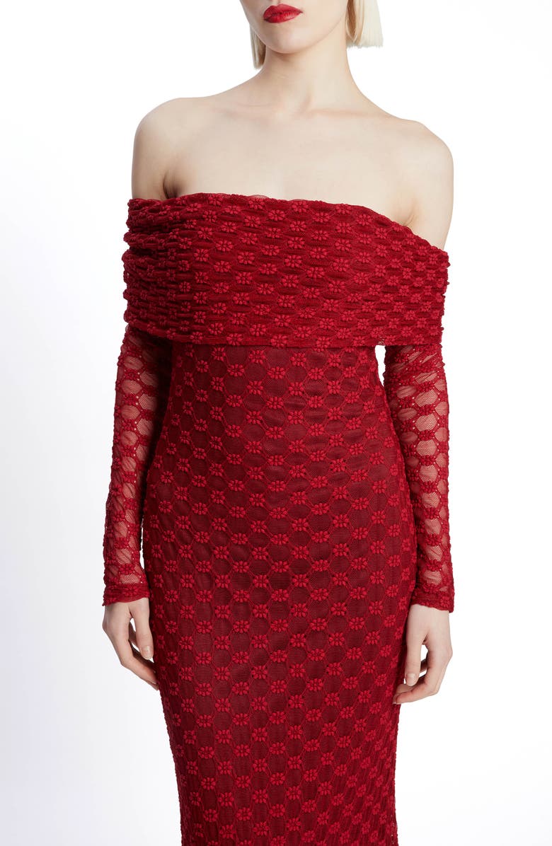 Bardot Adoni Off the Shoulder Long Sleeve Dress, Alternate, color,