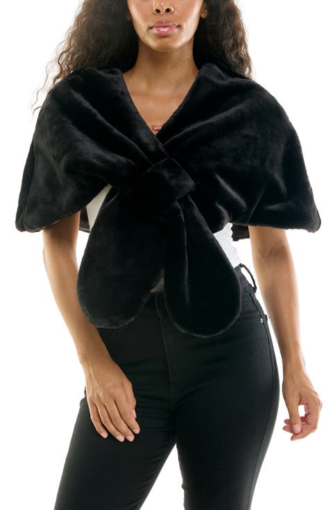 Faux Fur Pull-Through Stole