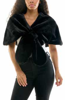 Faux Fur Pull-Through Stole