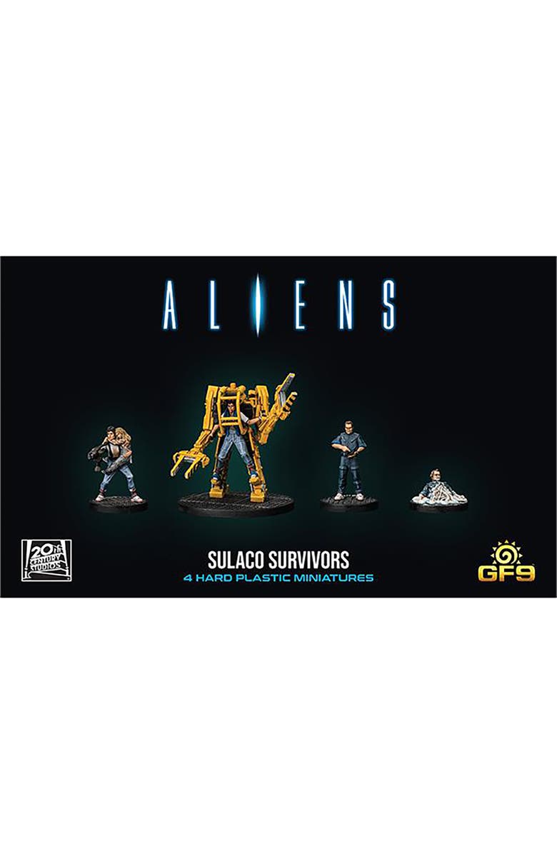 GF9 Aliens Sulaco Survivors RPG Unpainted Miniatures, 4 Pieces, Alternate, color,