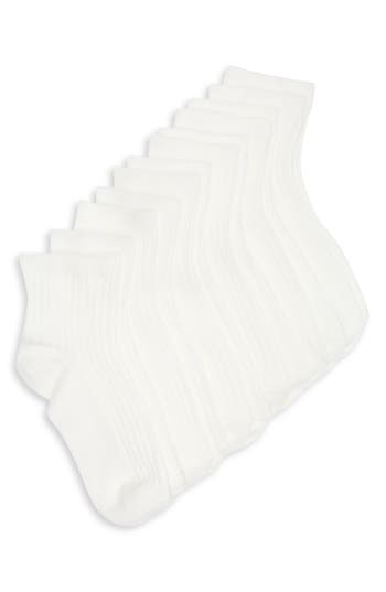 Honeydew Prime Rib Quarter 6-pack Socks In White