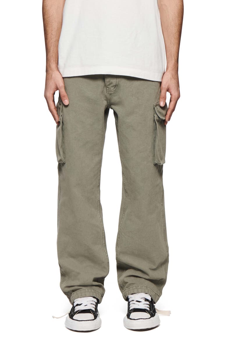 PURPLE BRAND Wide Leg Cotton Canvas Cargo Pants, Main, color,