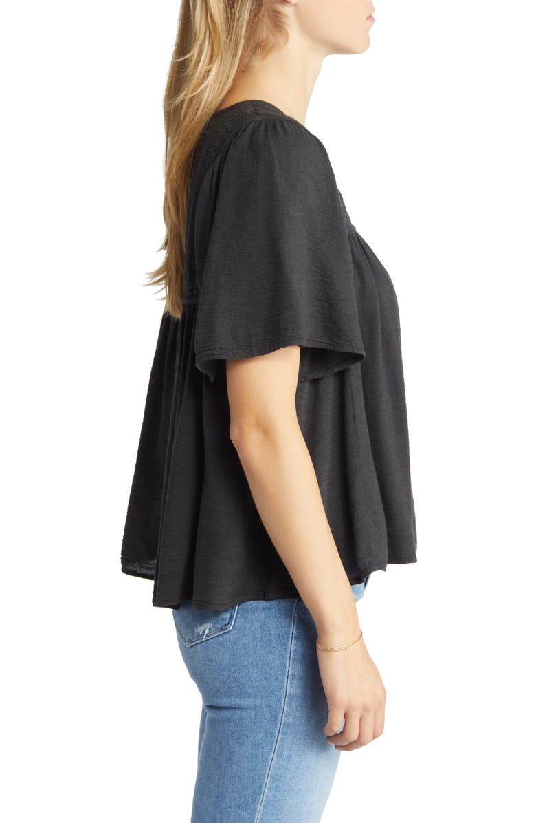 Lucky Brand Floral Embroidered Top, Alternate, color, 