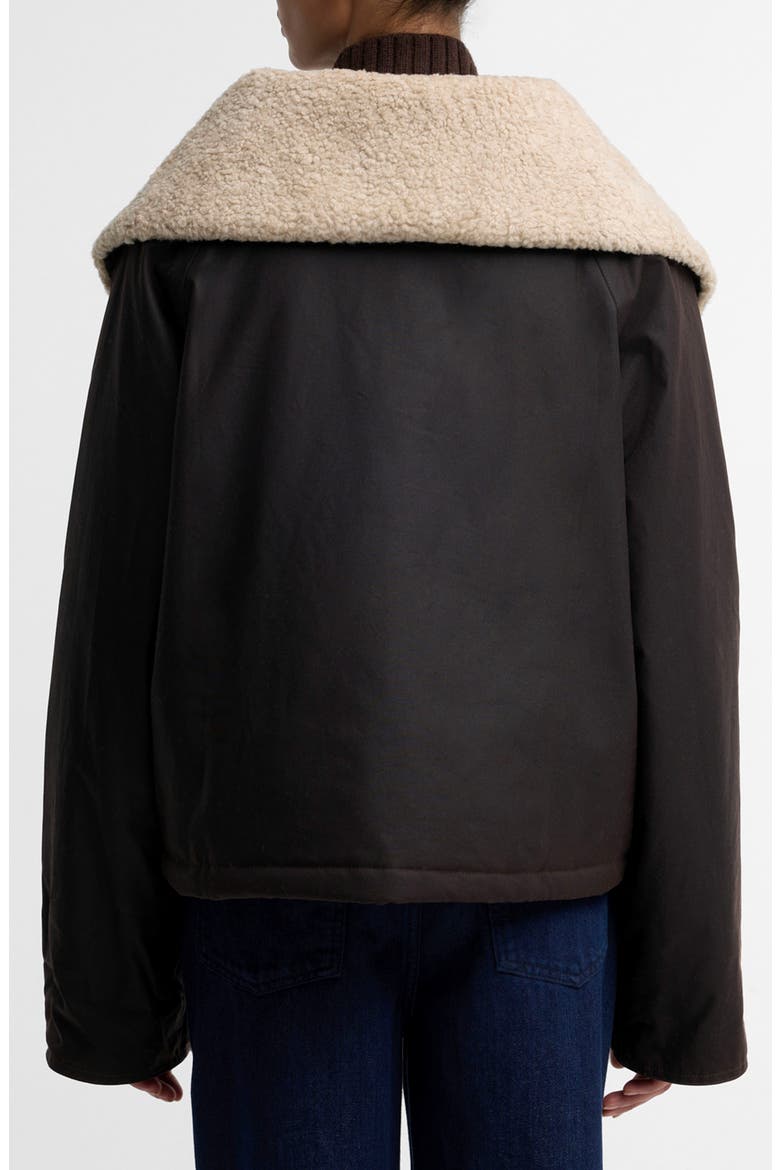 Mary Waxed Cotton Jacket with Faux Fur Collar, Alternate, color, RUSTIC/ SHADOW CLASSIC