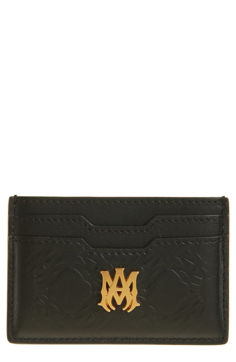 AMIRI MA Quad Leather Card Case, Main, color, Black