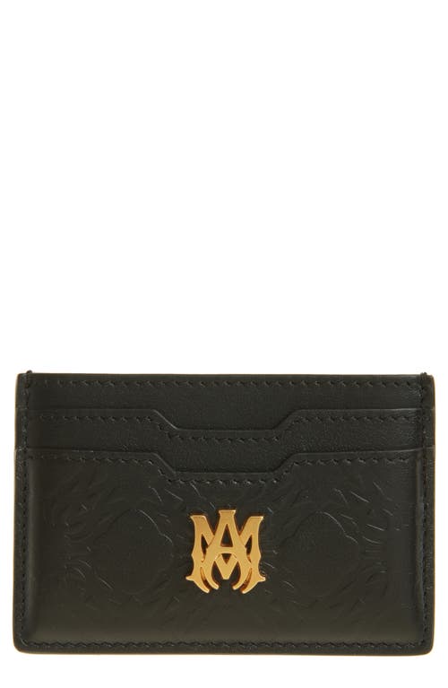 Amiri Ma Quad Leather Card Case In Black