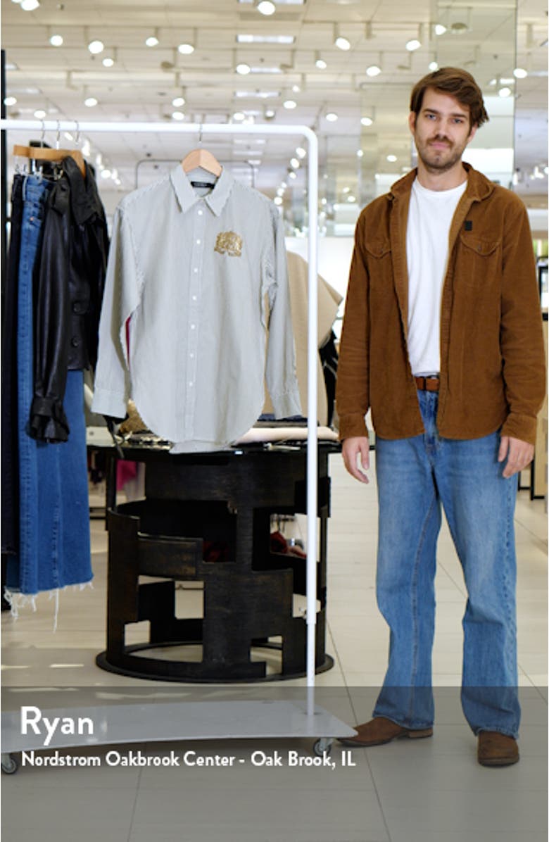 Stripe Cotton Button-Up Shirt, sales video thumbnail