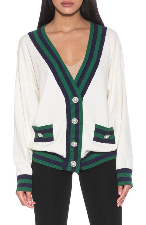 Frances Stripe Trim Cardigan