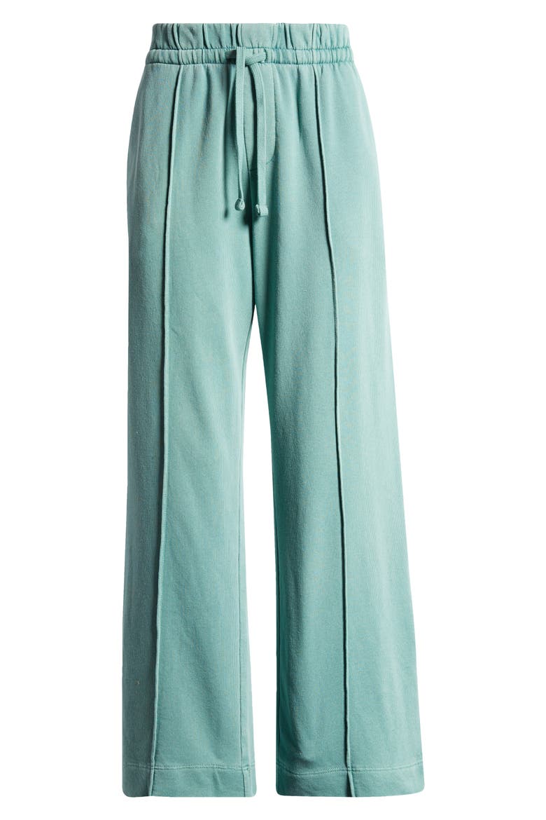 Sporty Drawstring Crop Pants, Alternate, color, GREEN SEAGLASS