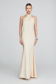 HALSTON Ninette Satin Gown