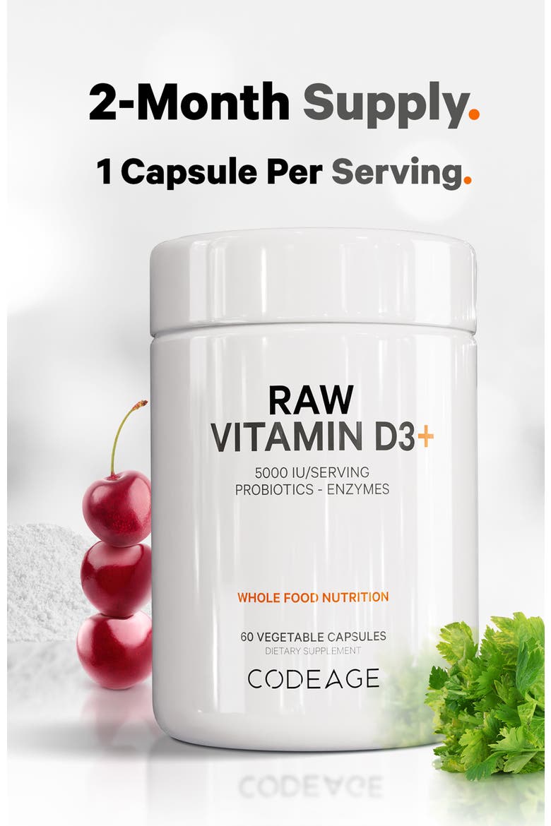 Raw Vitamin D3+ 5000 IU Supplement, Alternate, color, White