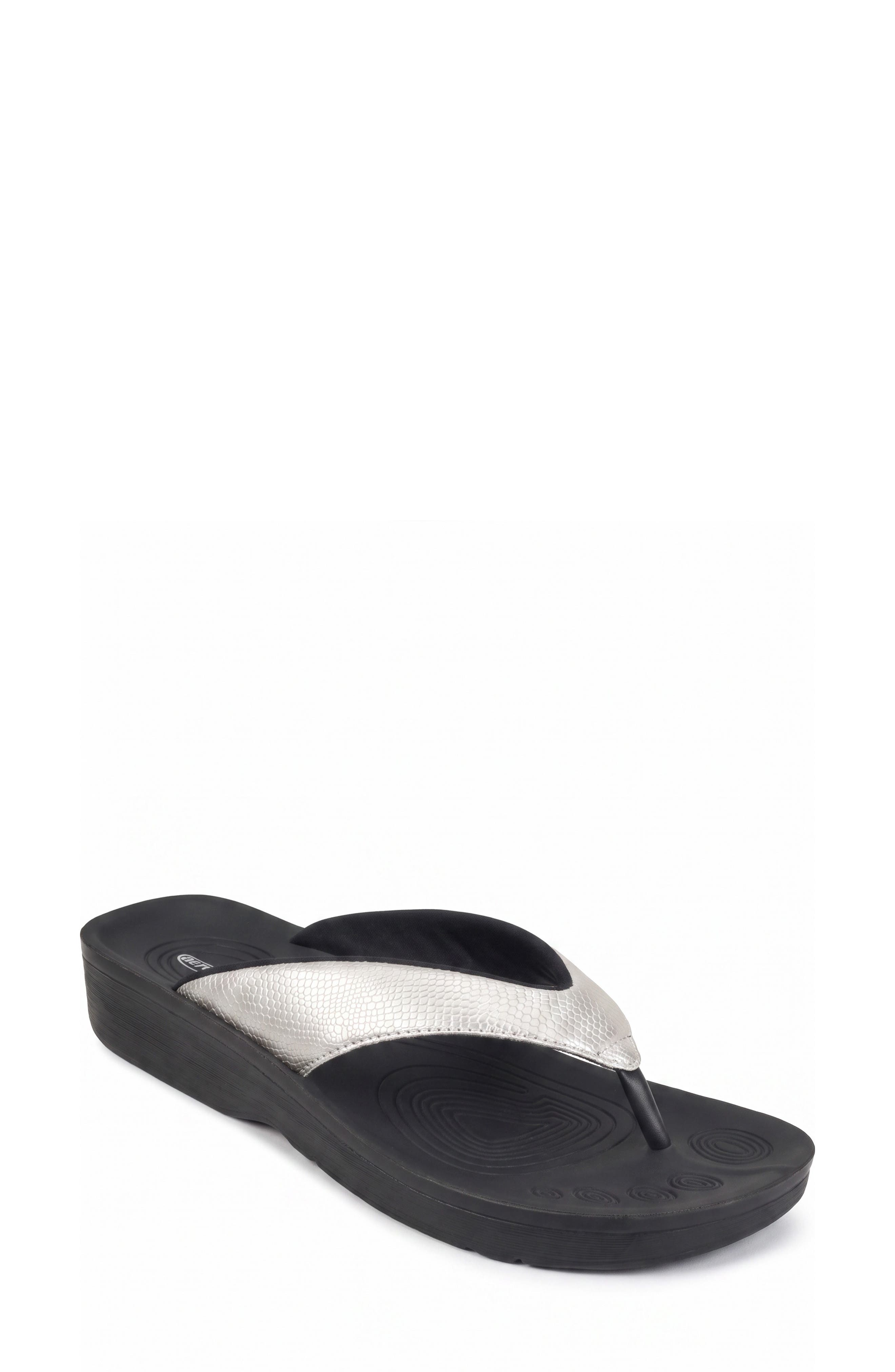 Meira Flip Flop, Main, color, SILVER