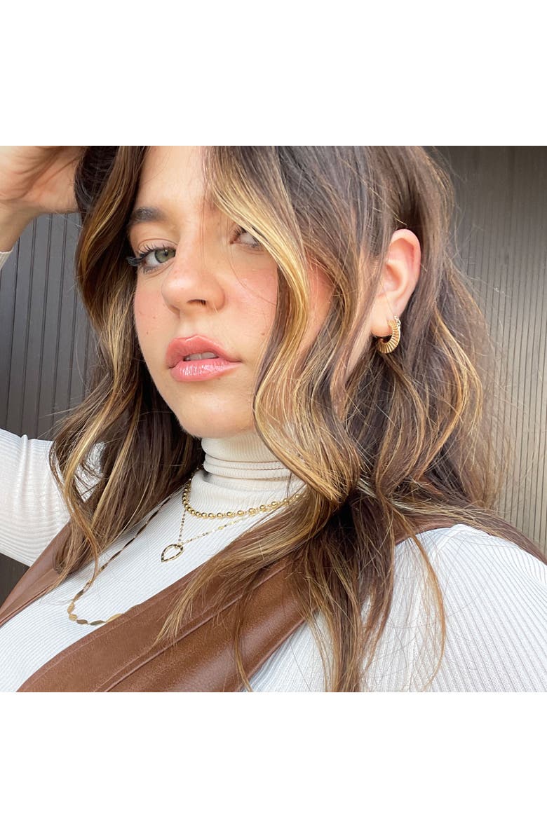 The Lovery Fine Jewelry Gold Oval Hoop Earrings, Alternate, color, Yellow Gold