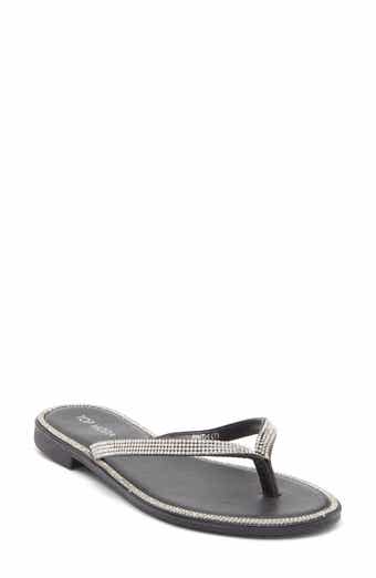 TOP MODA Haiti Rhinestone Embellished Flip Flop