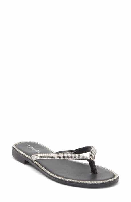 TOP MODA Haiti Rhinestone Embellished Flip Flop