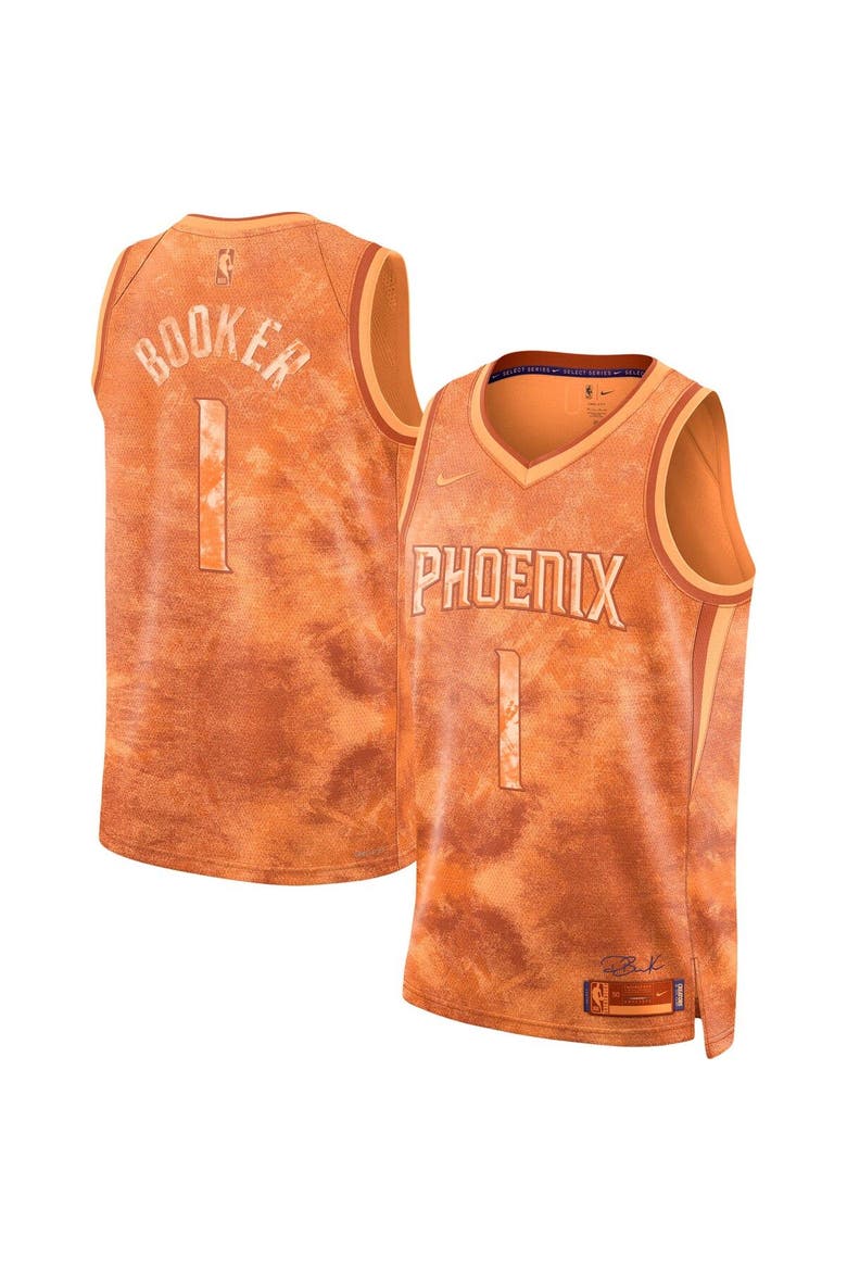 Unisex Nike Devin Booker Orange Phoenix Suns Select Series Swingman Jersey, Main, color, Orange