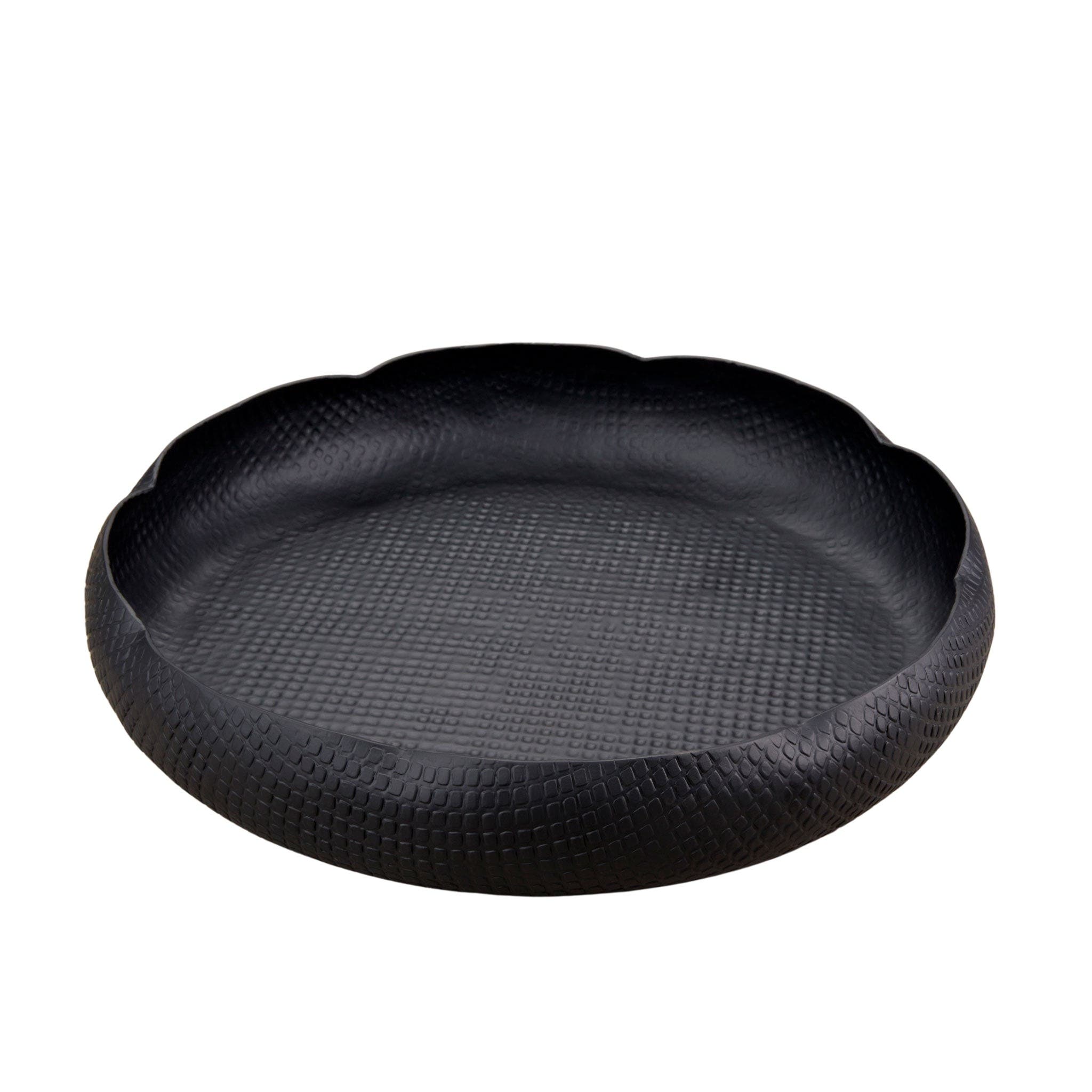 Be Home Wallis Aluminum Low Bowl In Black