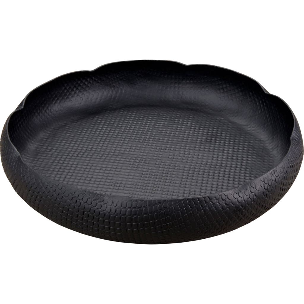 Be Home Wallis Aluminum Low Bowl In Black