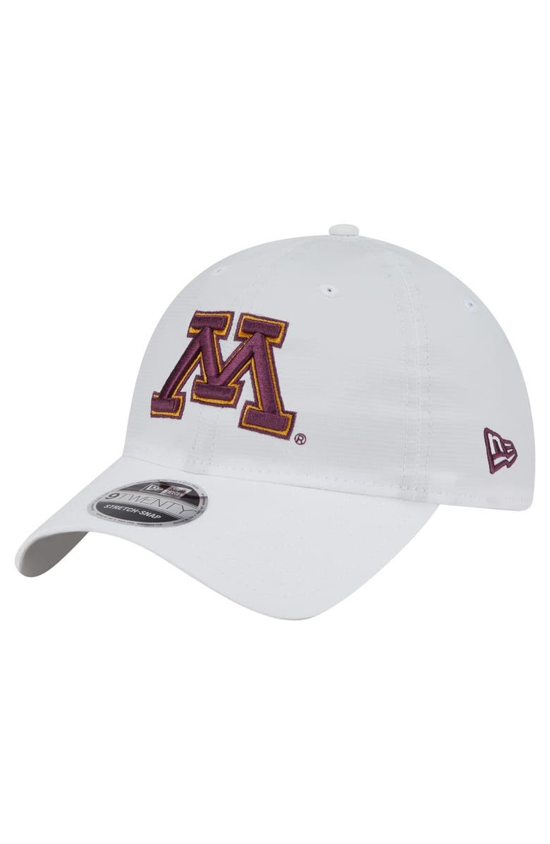 New Era Men's New Era White Minnesota Golden Gophers Active Ripstop 9TWENTY Adjustable Hat, Main, color, White
