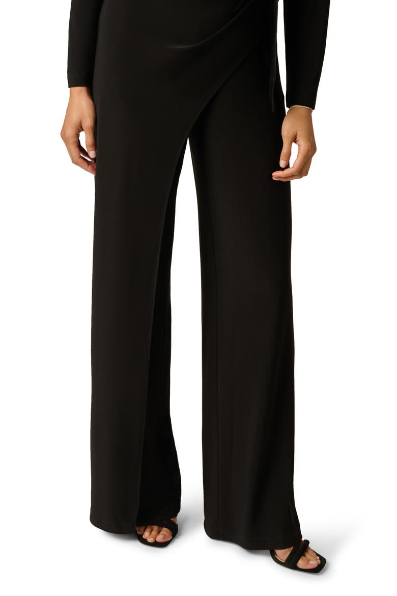 Satin Lapel Tuxedo Jumpsuit, Alternate, color, BLACK