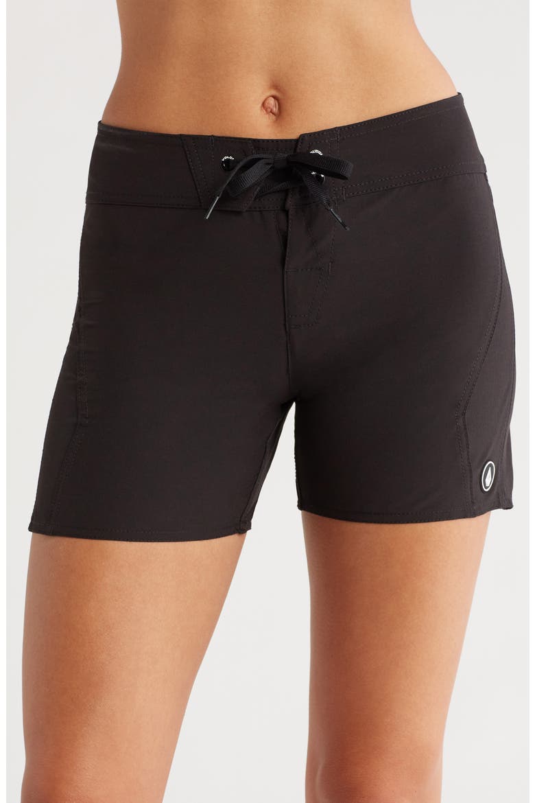Simply Solid 5-Inch Board Shorts, Main, color, BLACK