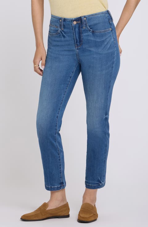 Sheri Clean Waist Ankle Slim Straight Jeans