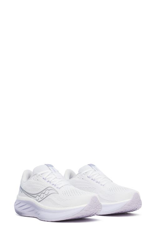 Saucony Ride 18 Running Shoe In White