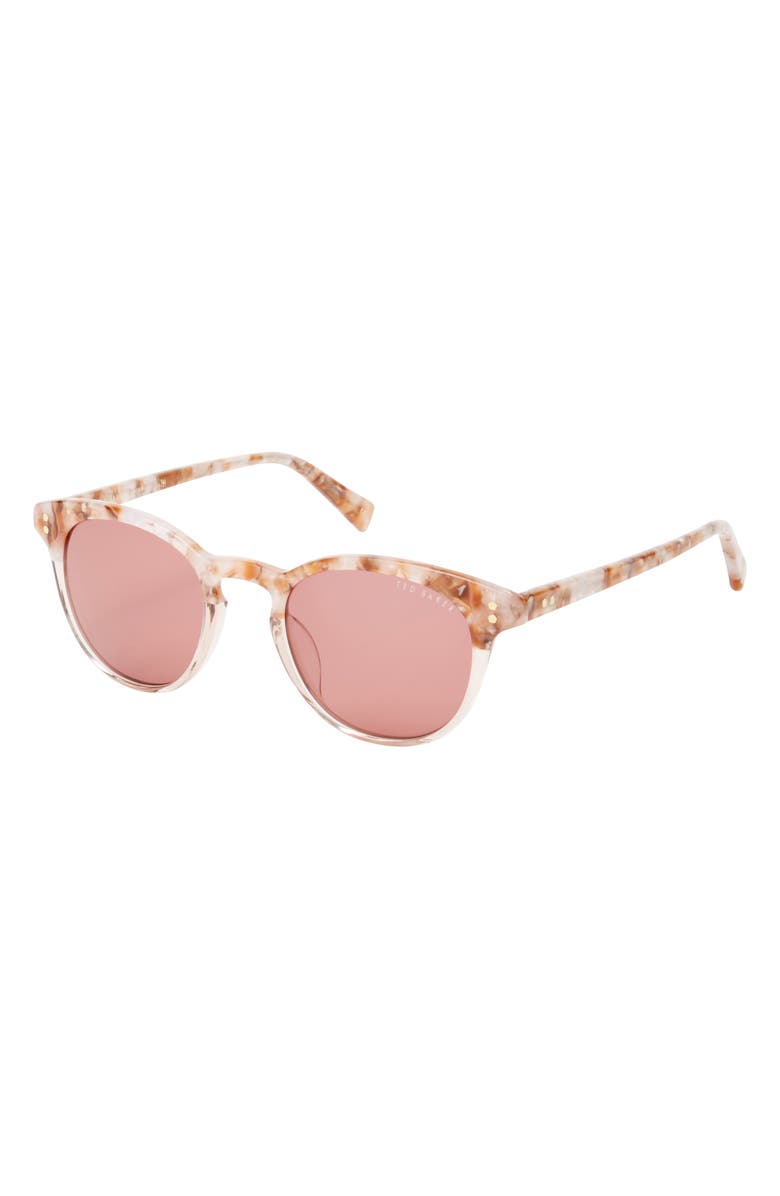Ted Baker London 55mm Round Sunglasses, Alternate, color, Blush