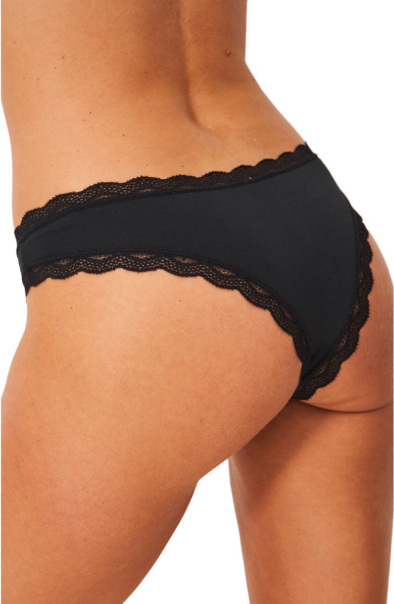 Stripe & Stare Brazilian Four Pack, Alternate, color, Black