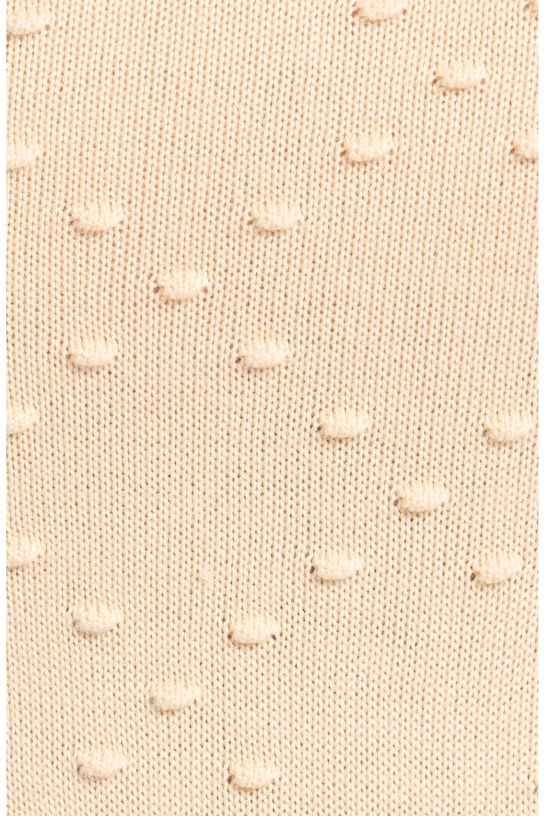 Bobble Stitch Mock Neck Sweater Dress, Alternate, color, MACADAMIA
