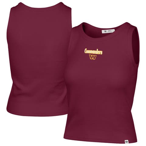Women's '47  Burgundy Washington Commanders Cropped Straight Cut Ribbed Baby Tank Top