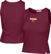 '47 Women's '47  Burgundy Washington Commanders Cropped Straight Cut Ribbed Baby Tank Top