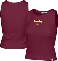 '47 Women's '47  Burgundy Washington Commanders Cropped Straight Cut Ribbed Baby Tank Top