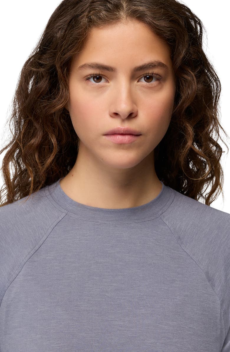 prAna Gathered Long Sleeve T-Shirt, Alternate, color, Taro