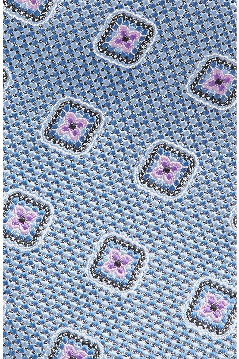 Medallion Silk Tie, Alternate, color, LIGHT BLUE