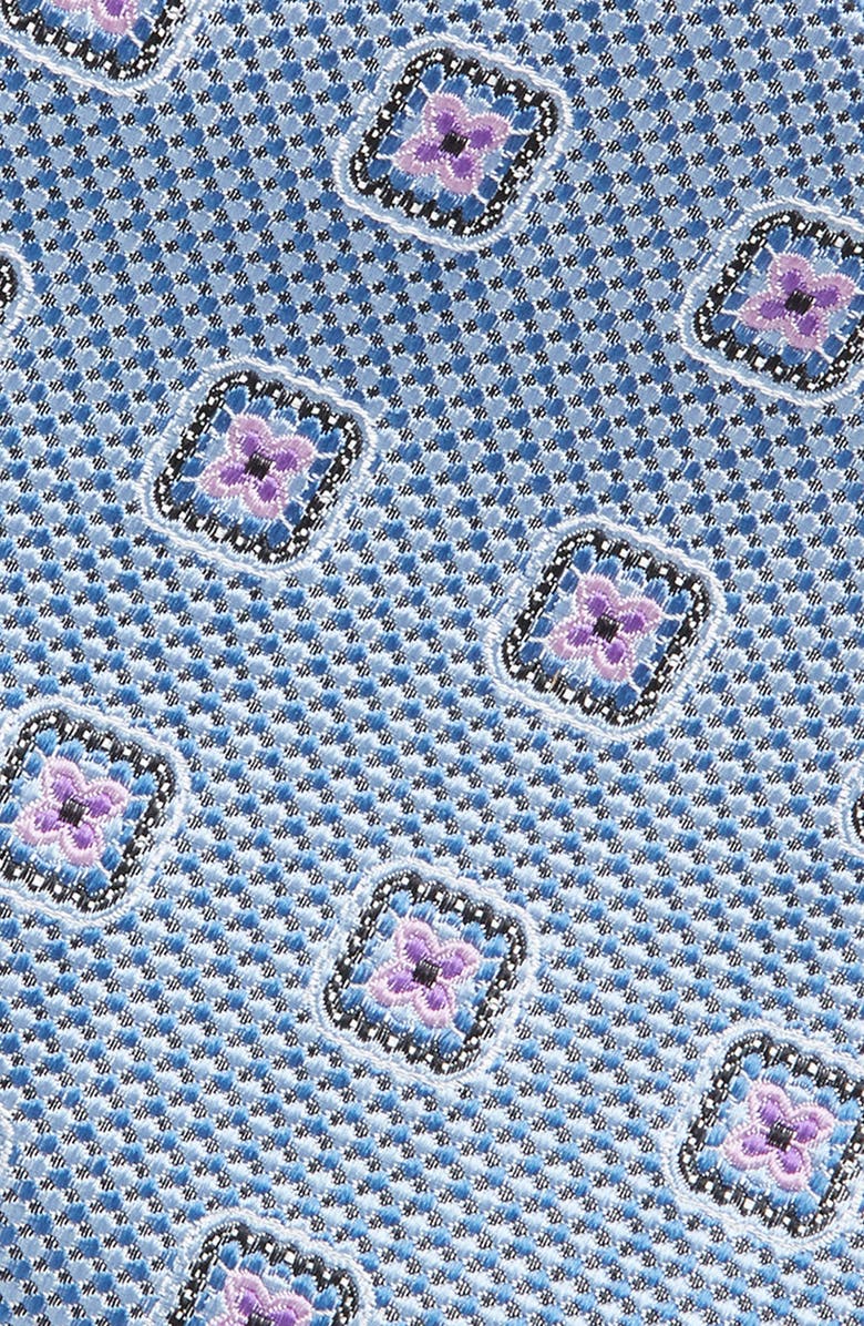 Nordstrom Medallion Silk Tie, Alternate, color, Light Blue