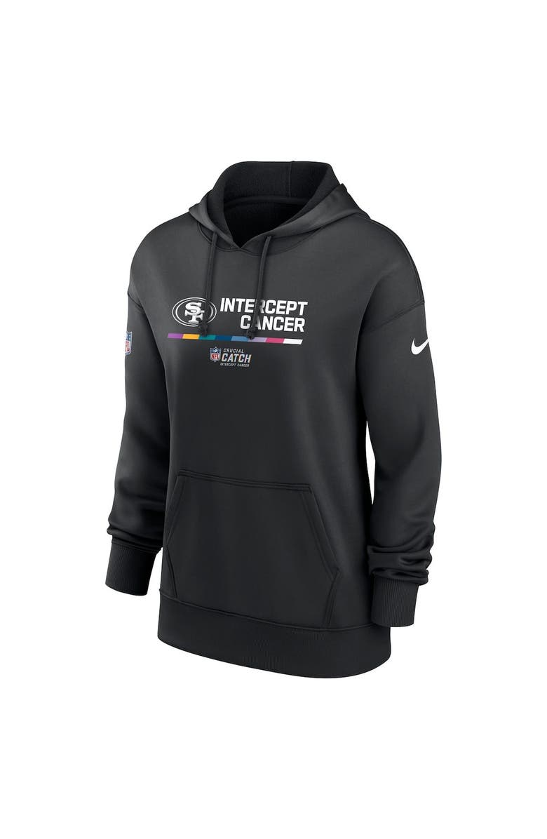 Nike Women's Nike Black San Francisco 49ers 2022 NFL Crucial Catch Therma Performance Pullover Hoodie, Alternate, color, 