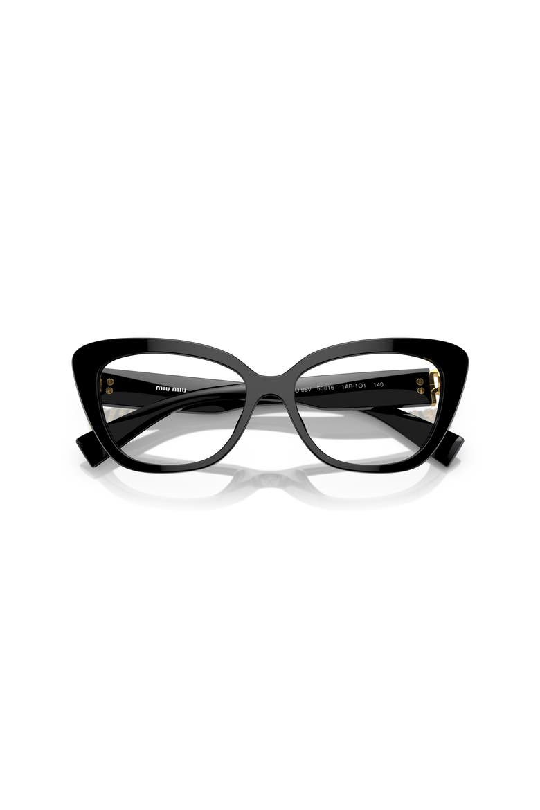 55mm Cat Eye optical glasses, Alternate, color, Black