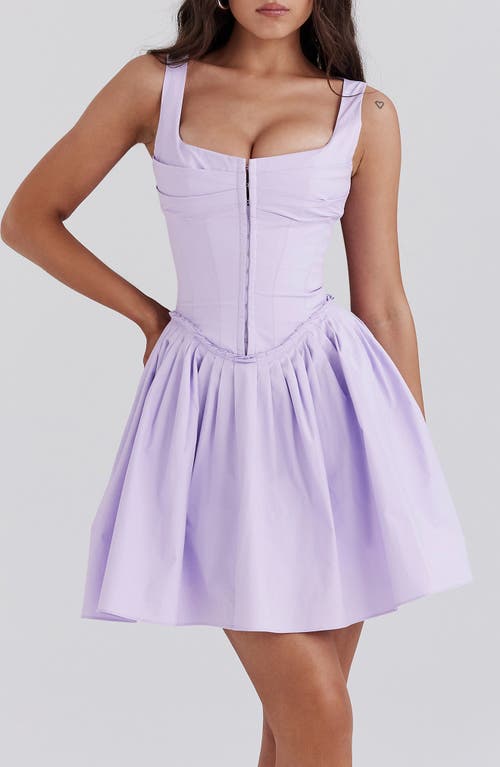 House Of Cb Cupid Corset Sleeveless Minidress In Pastel Lilac