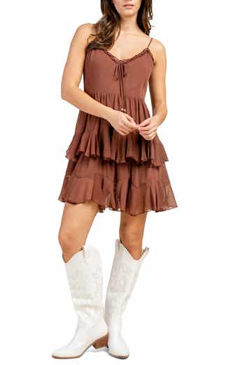 Beivy Yoryu Chiffon Tiered Minidress