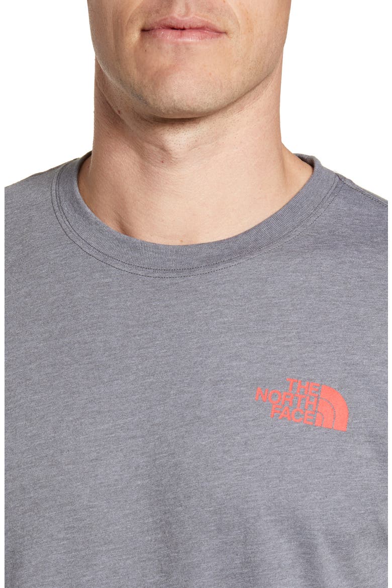 'Red Box' Graphic T-Shirt, Alternate, color, MEDIUM GREY HEATHER/ FIERY RED