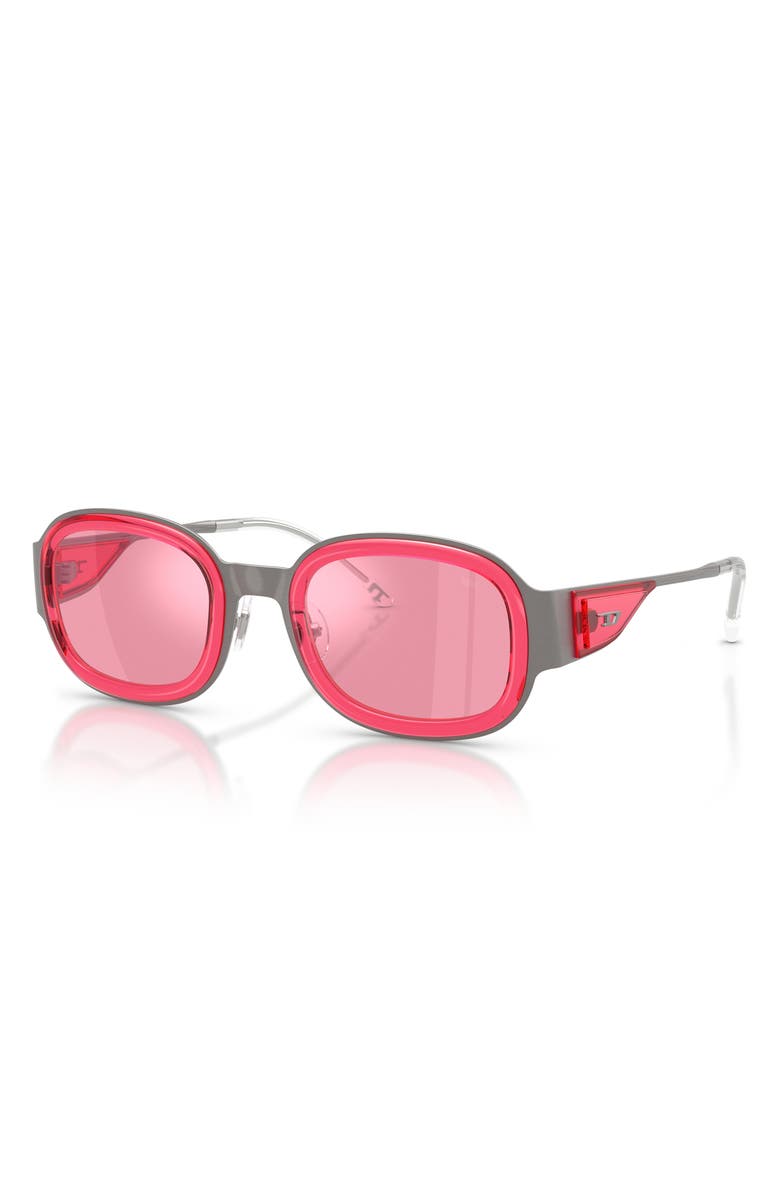 DIESEL<sup>®</sup> 49mm Small Mirrored Square Sunglasses, Alternate, color, 