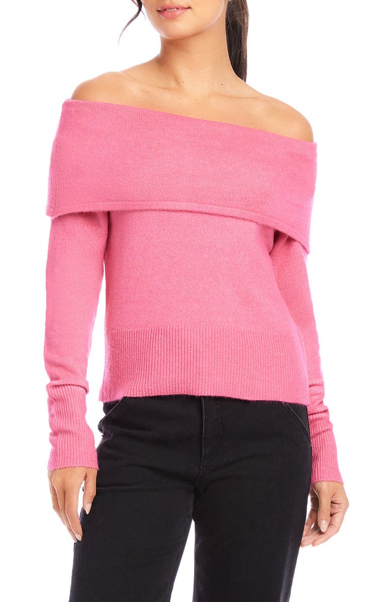 FIFTEEN TWENTY Monique Off the Shoulder Sweater, Main, color, Pink