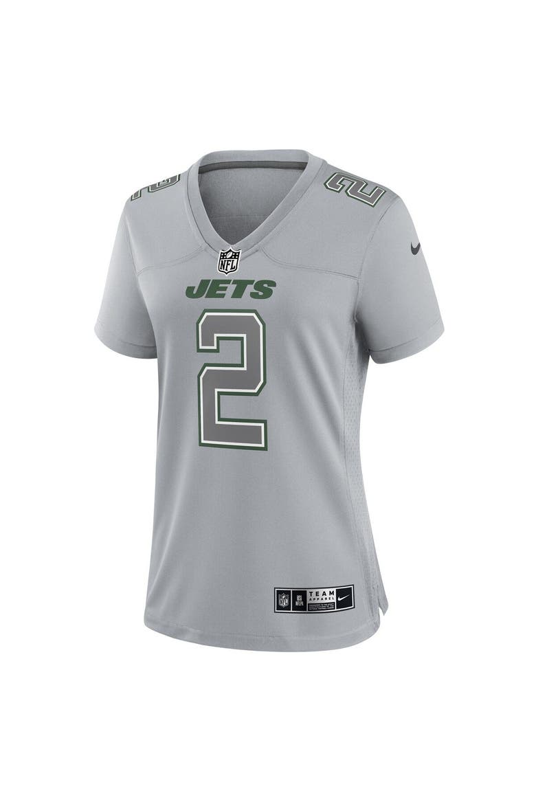 Women's Nike Zach Wilson Gray New York Jets Atmosphere Fashion Game Jersey, Alternate, color, Gray