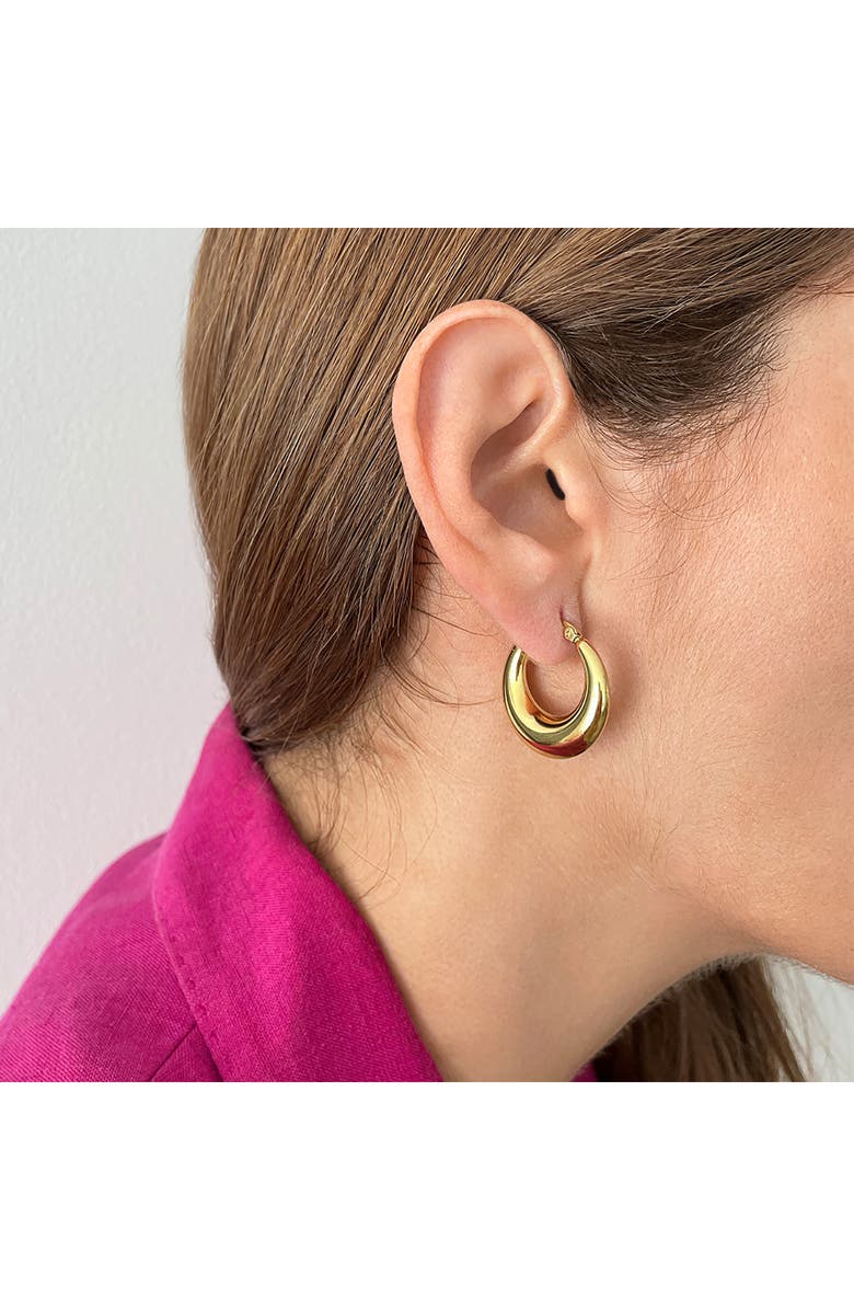 Adornia Domed Hoop Earrings, Alternate, color, Yellow