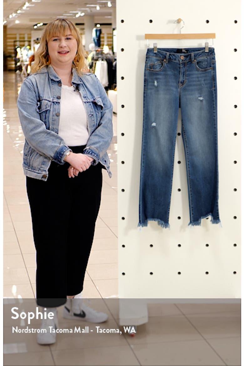 High Waist Raw Hem Jeans video