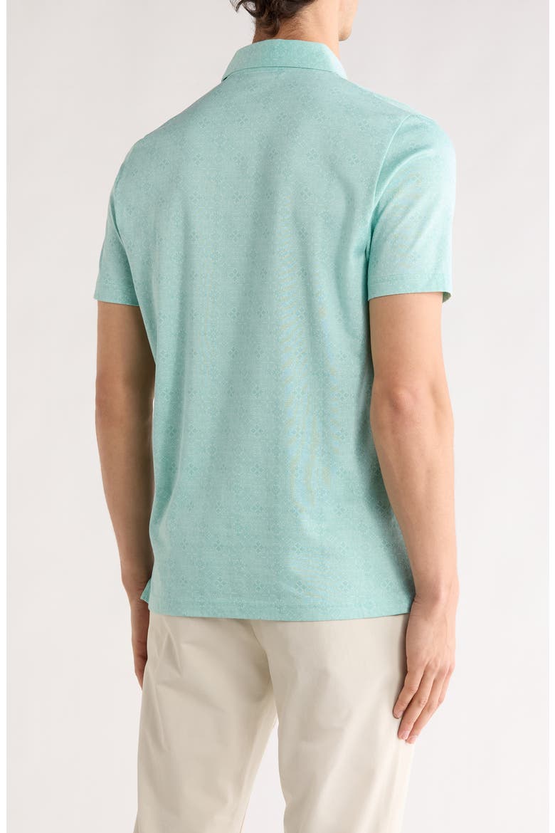 Acropolis Geo Print Cotton Blend Polo, Alternate, color, EGGSHELL BLUE